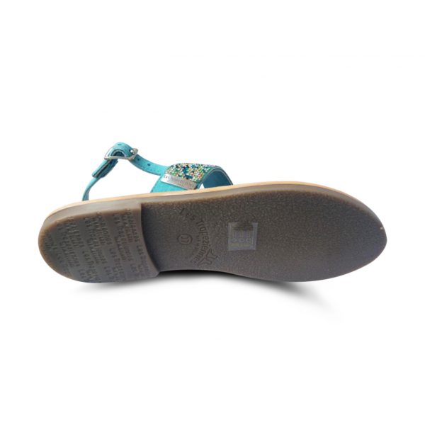 Sandales Plate OLGA Turquoise Les Tropéziennes