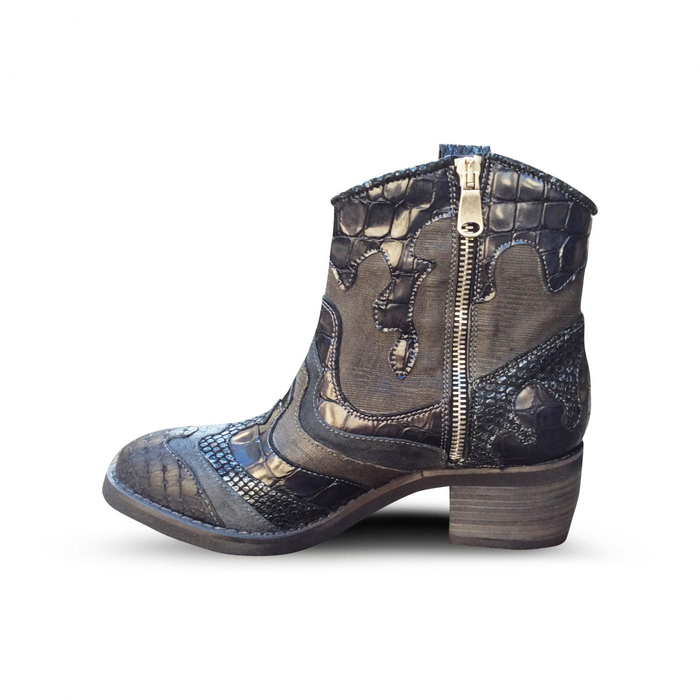 Boots petit talon Bleu MIMMU