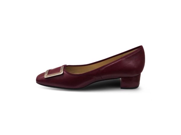Ballerine petit talon Bordeaux SAJO