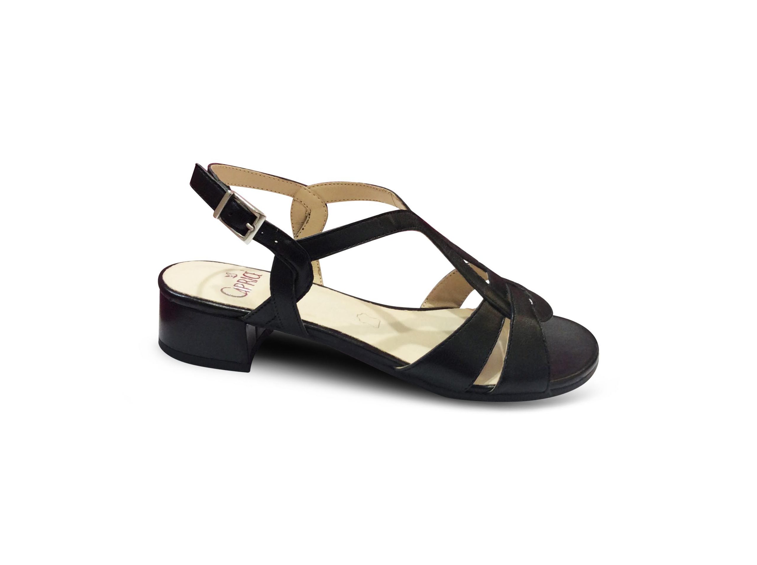 Sandale petit talon noir CAPRICE
