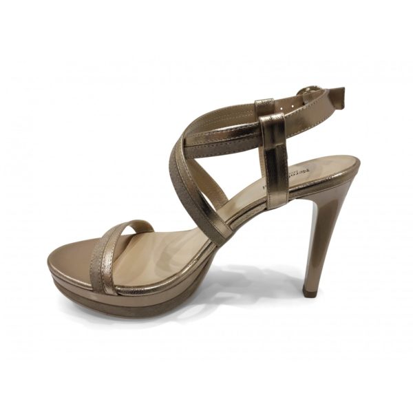 Sandale Haut Talon Taupe/Bronze NEROGIARDINI