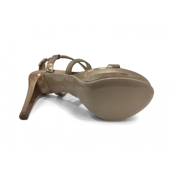 Sandale Haut Talon Taupe/Bronze NEROGIARDINI