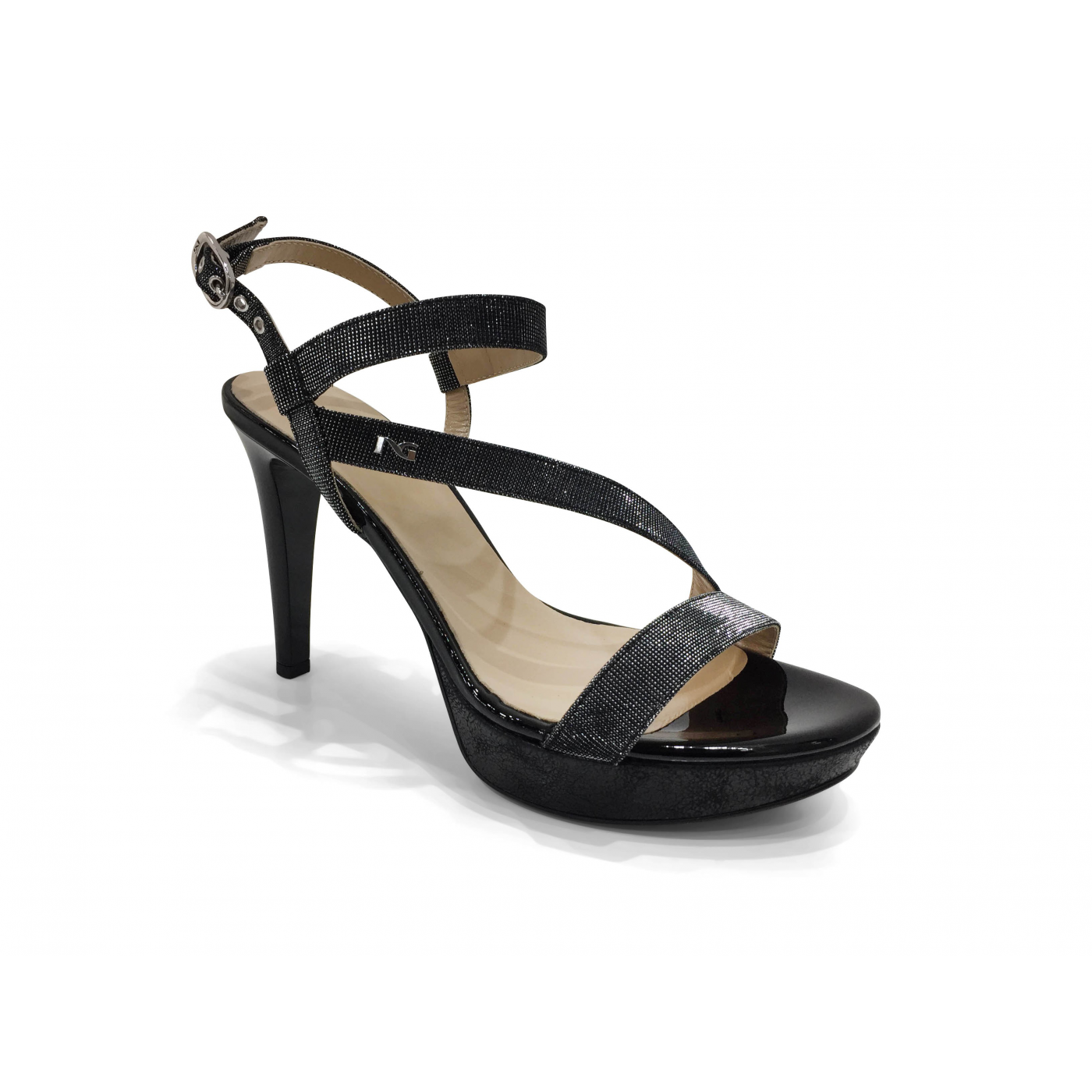 Sandale Haut Talon Noir NEROGIARDINI