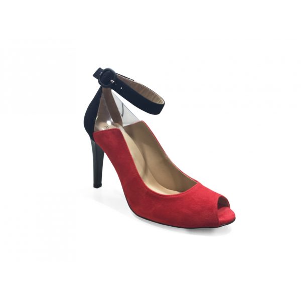 Escarpin Talon Haut Rouge/Noir NEROGIARDINI