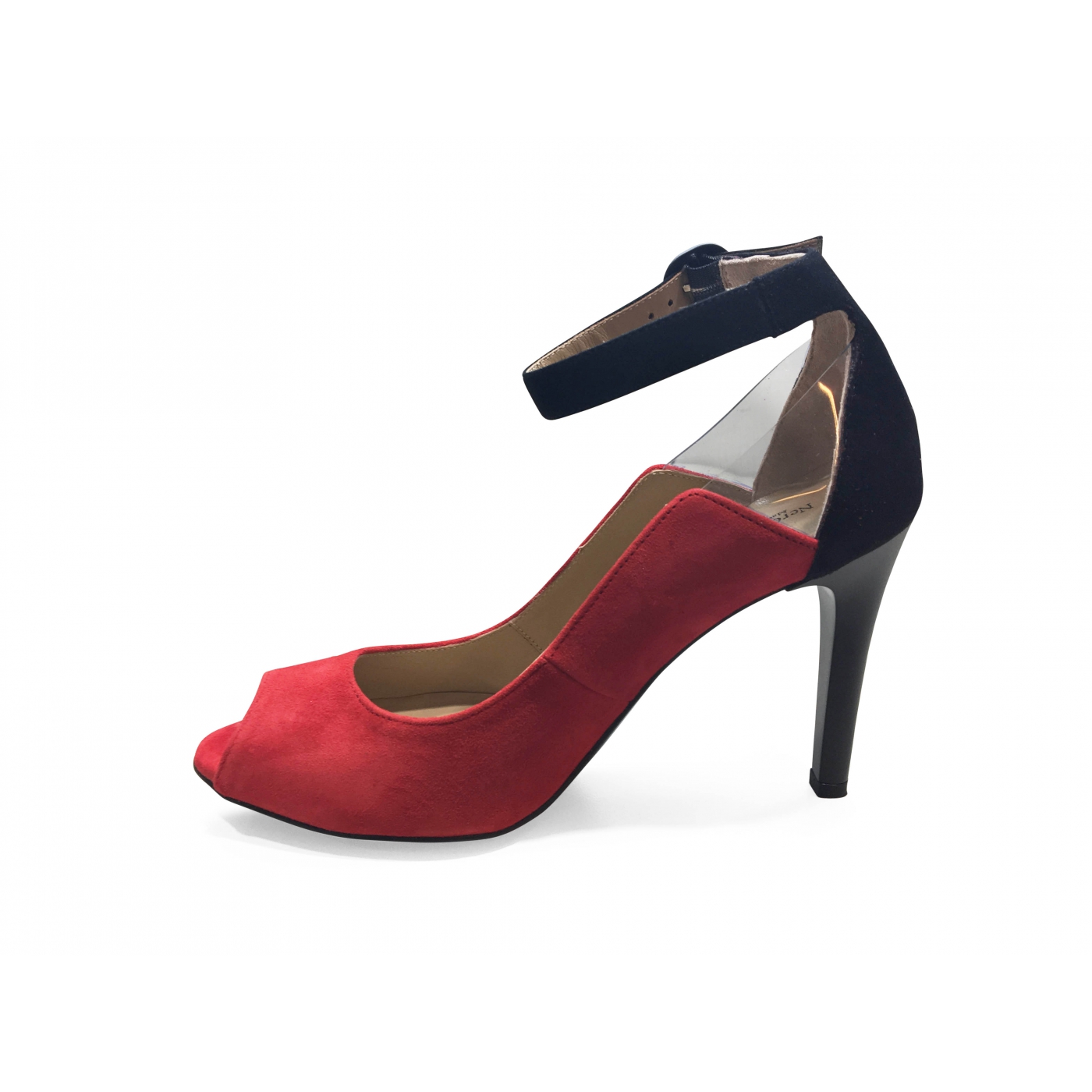 Escarpin Talon Haut Rouge/Noir NEROGIARDINI