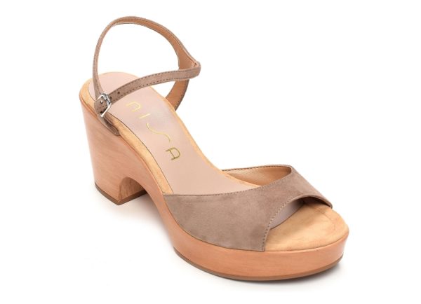 Sandales talon ONTRAL Taupe UNISA