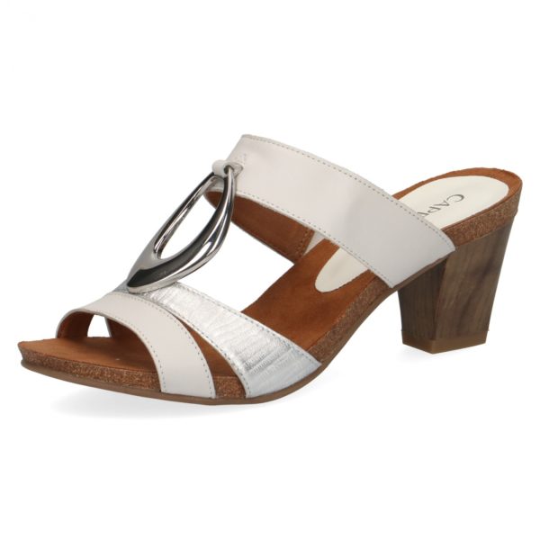 Mule Talon Blanc CAPRICE