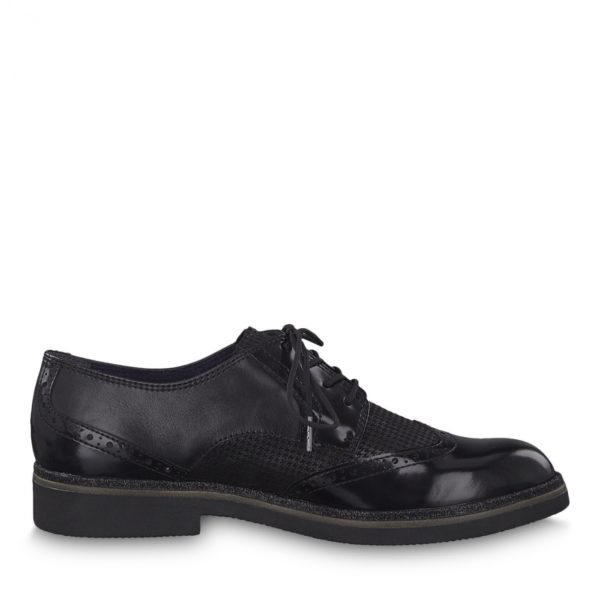 Derby Plat Noir TAMARIS