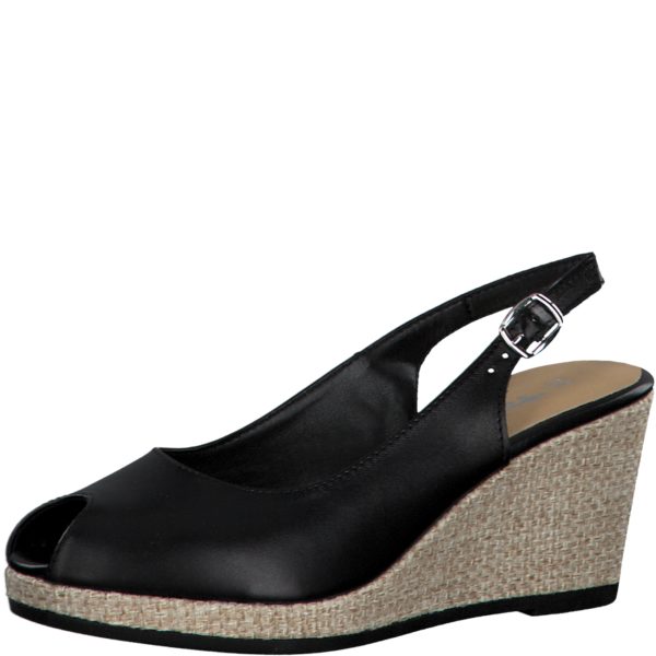 Tamaris sandales compensées noir on sale