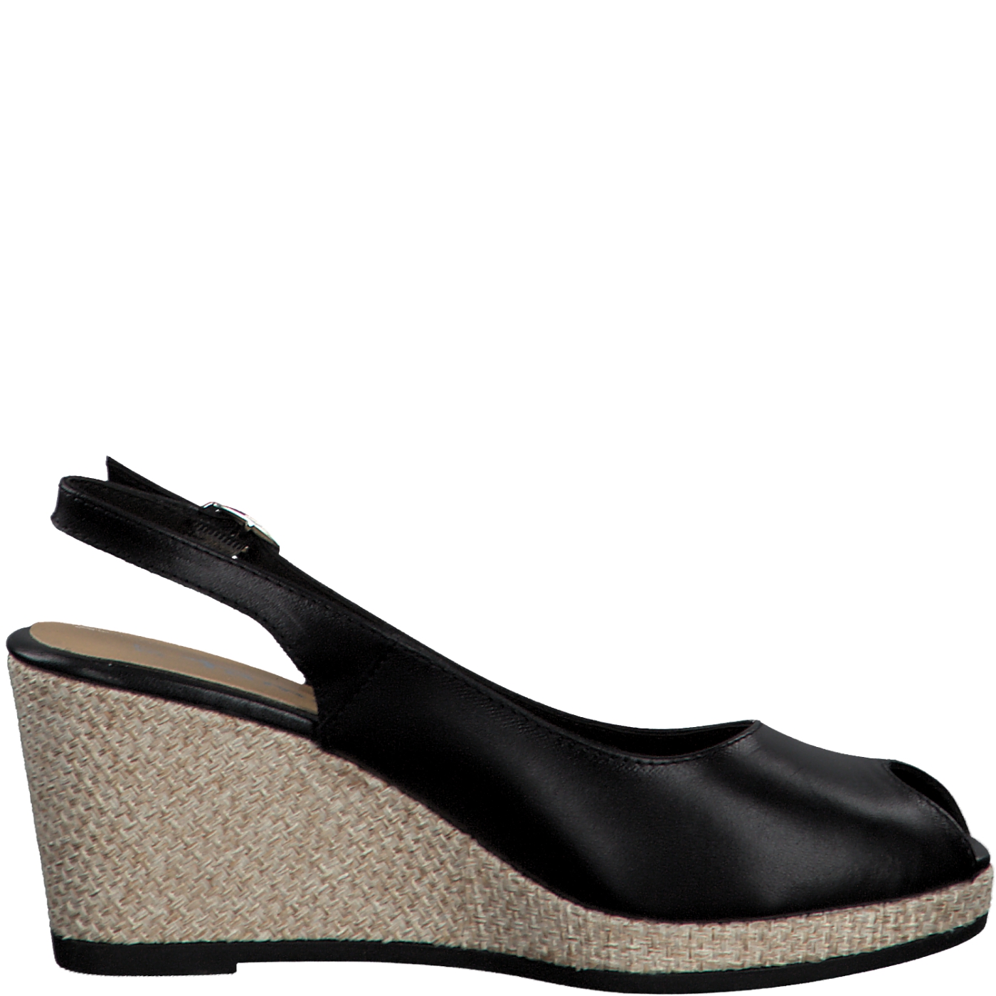 Sandales compensées noires tamaris deals