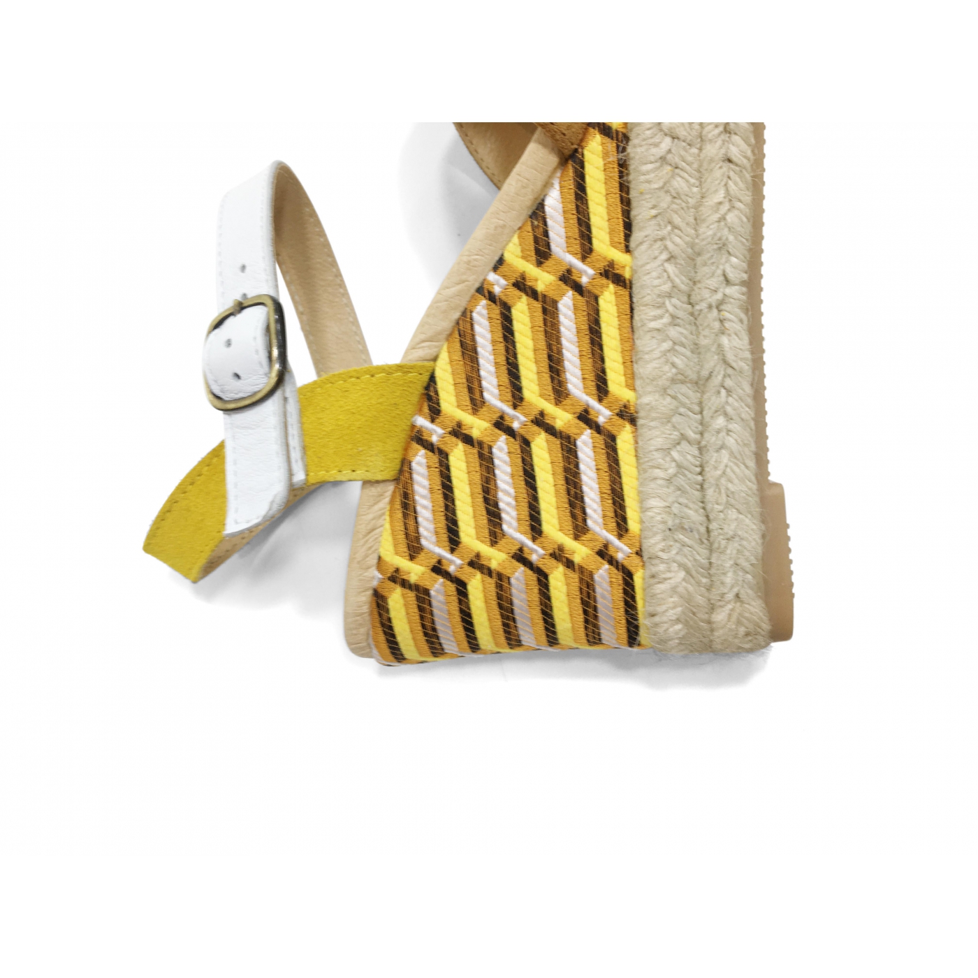 Sandale compens e VICTORIA Camel Jaune MKD