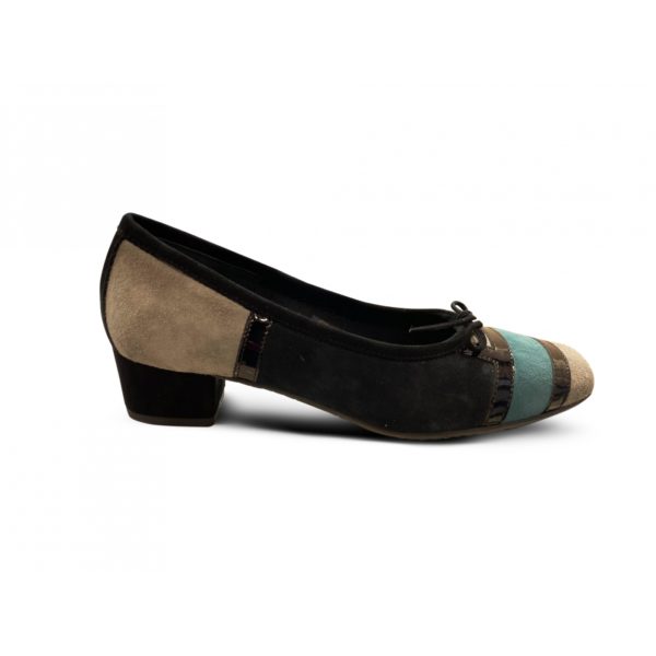 Ballerines Talon Hondriane Mix Gris/Marine REQINS