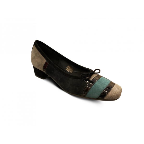 Ballerines Talon Hondriane Mix Gris/Marine REQINS