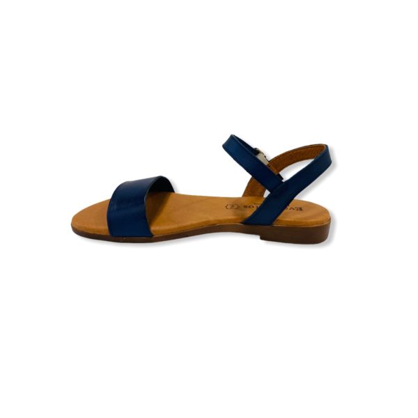 Sandales plates bleu marine femme sales