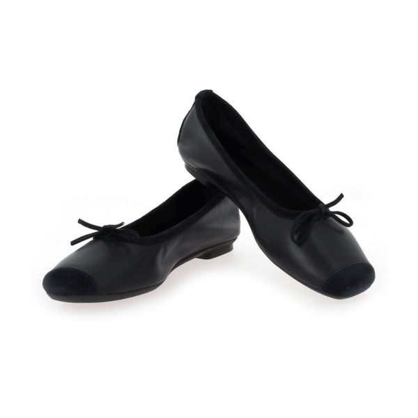 Ballerines Plates Harmony Cuir Marine REQINS