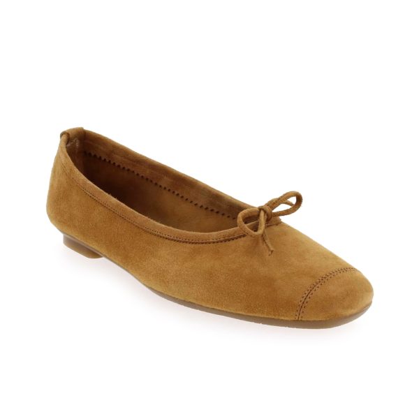Ballerines Plates Harmony Peau Camel REQINS