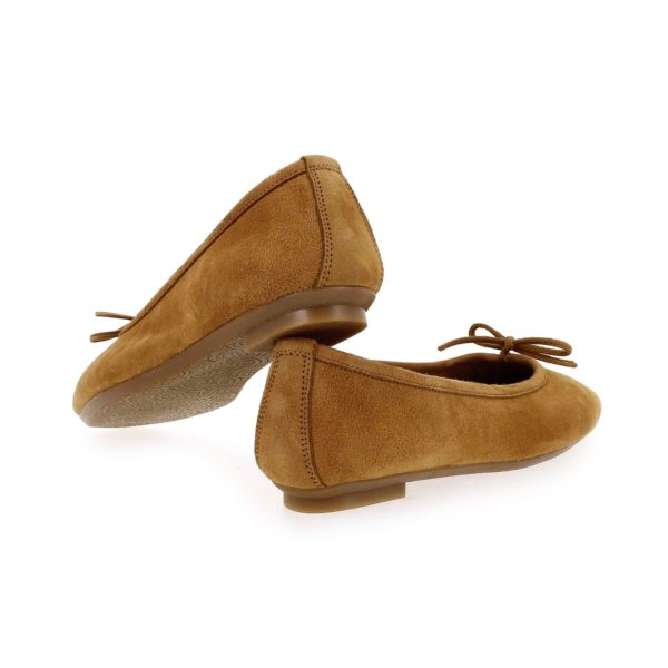 Ballerines Plates Harmony Peau Camel REQINS