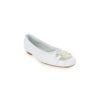 Ballerine Plate HERMES Blanc REQINS
