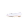 Ballerine Plate HERMES Blanc REQINS