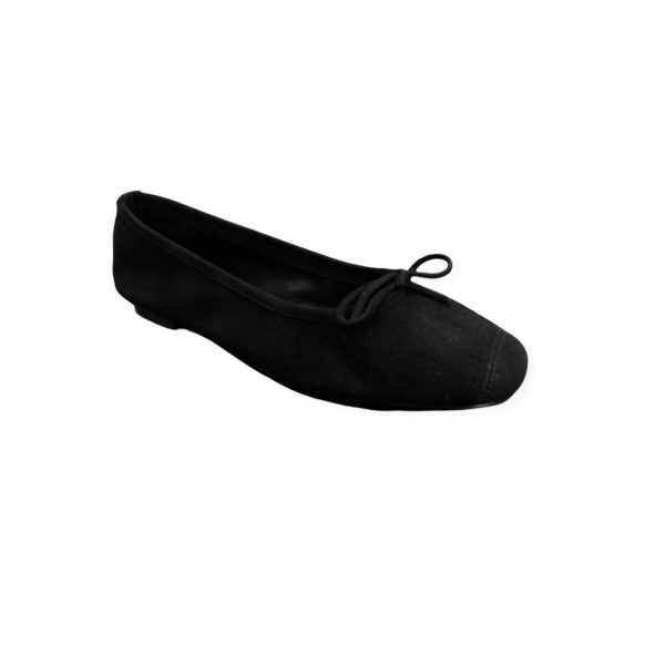 Ballerines Plates Harmony Peau Noir REQINS