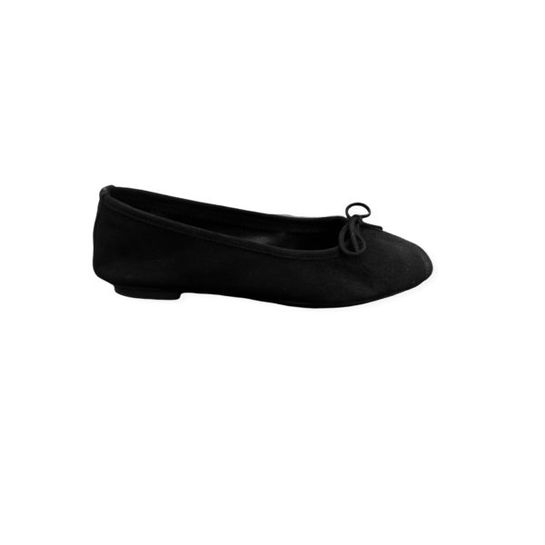 Ballerines Plates Harmony Peau Noir REQINS