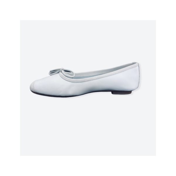 Ballerines Plates Harmony Cuir Blanc REQINS