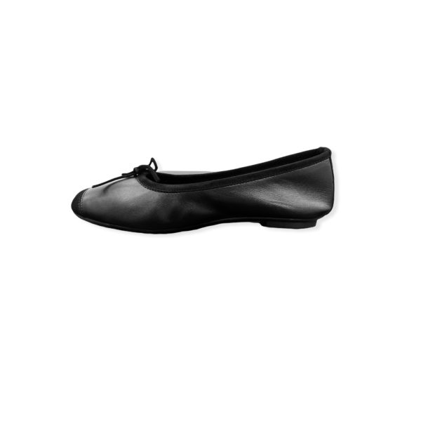 Ballerines Plates Harmony Cuir Noir REQINS