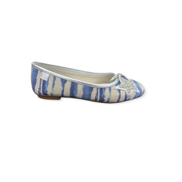 Ballerines Plates HESTELLE Tie and Dye Azur REQINS