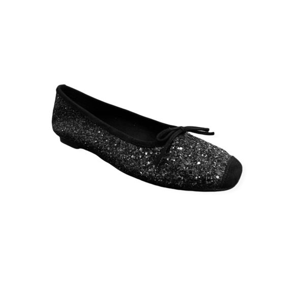 Ballerines Plates HARMONY GLITTER NOIR REQINS