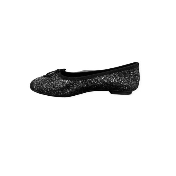 Ballerines Plates HARMONY GLITTER NOIR REQINS