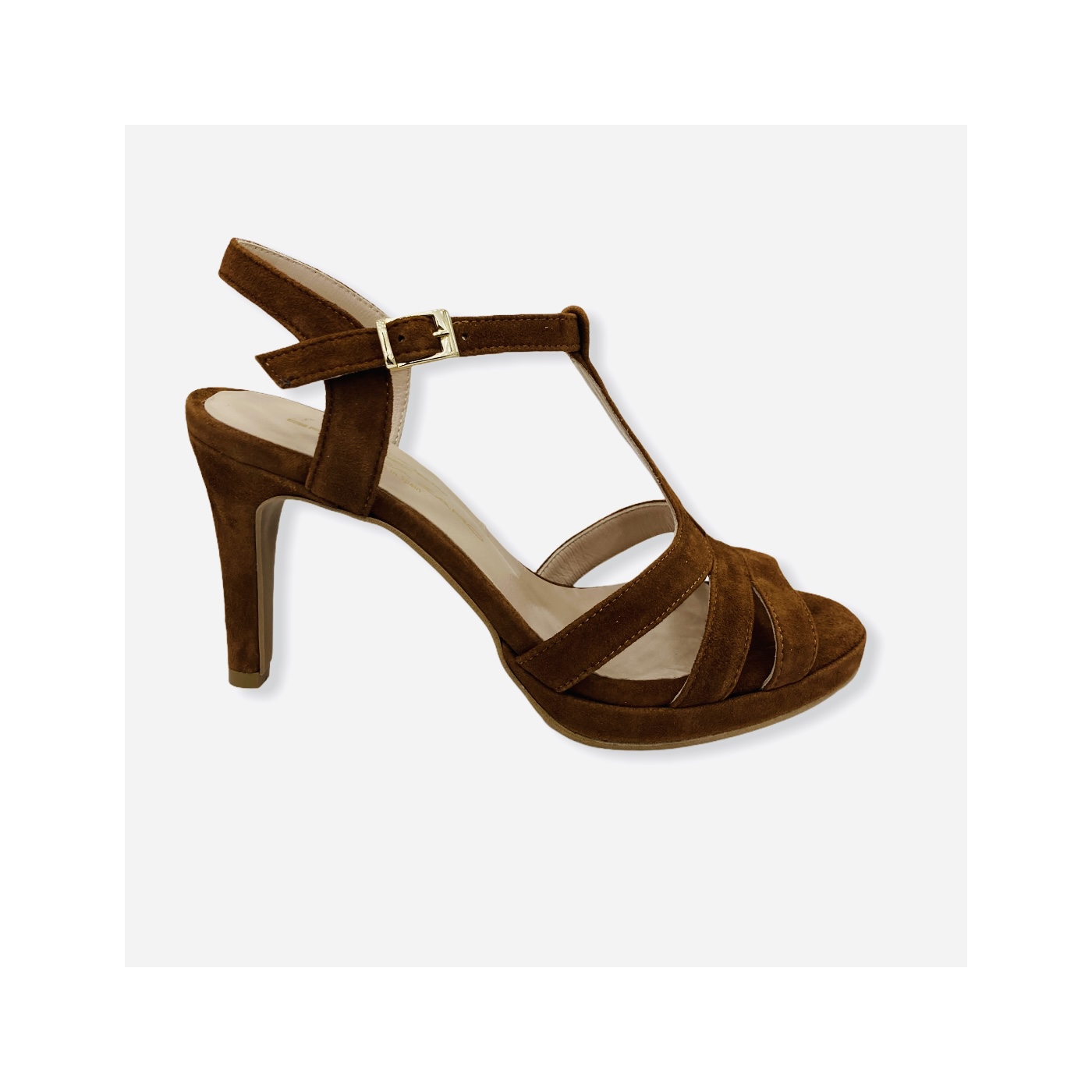 Sandale talon Camel BRENDA ZARO