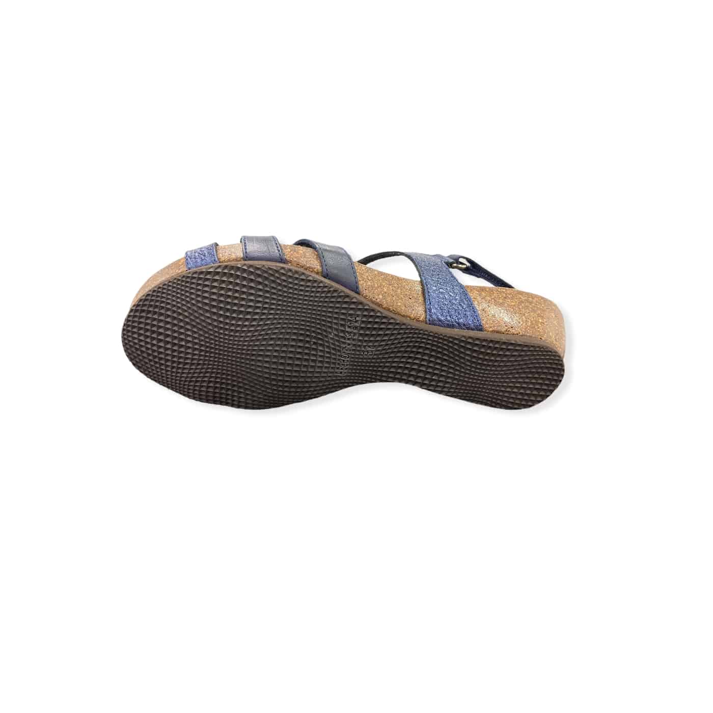 Sandale petit compensé 4162 Bleu XAPATAN