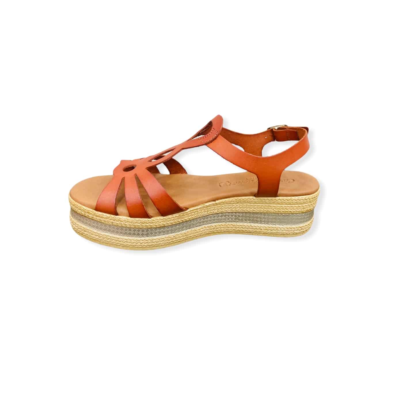 Sandale Semelle Epaisse Orange CARLA TORTOSA