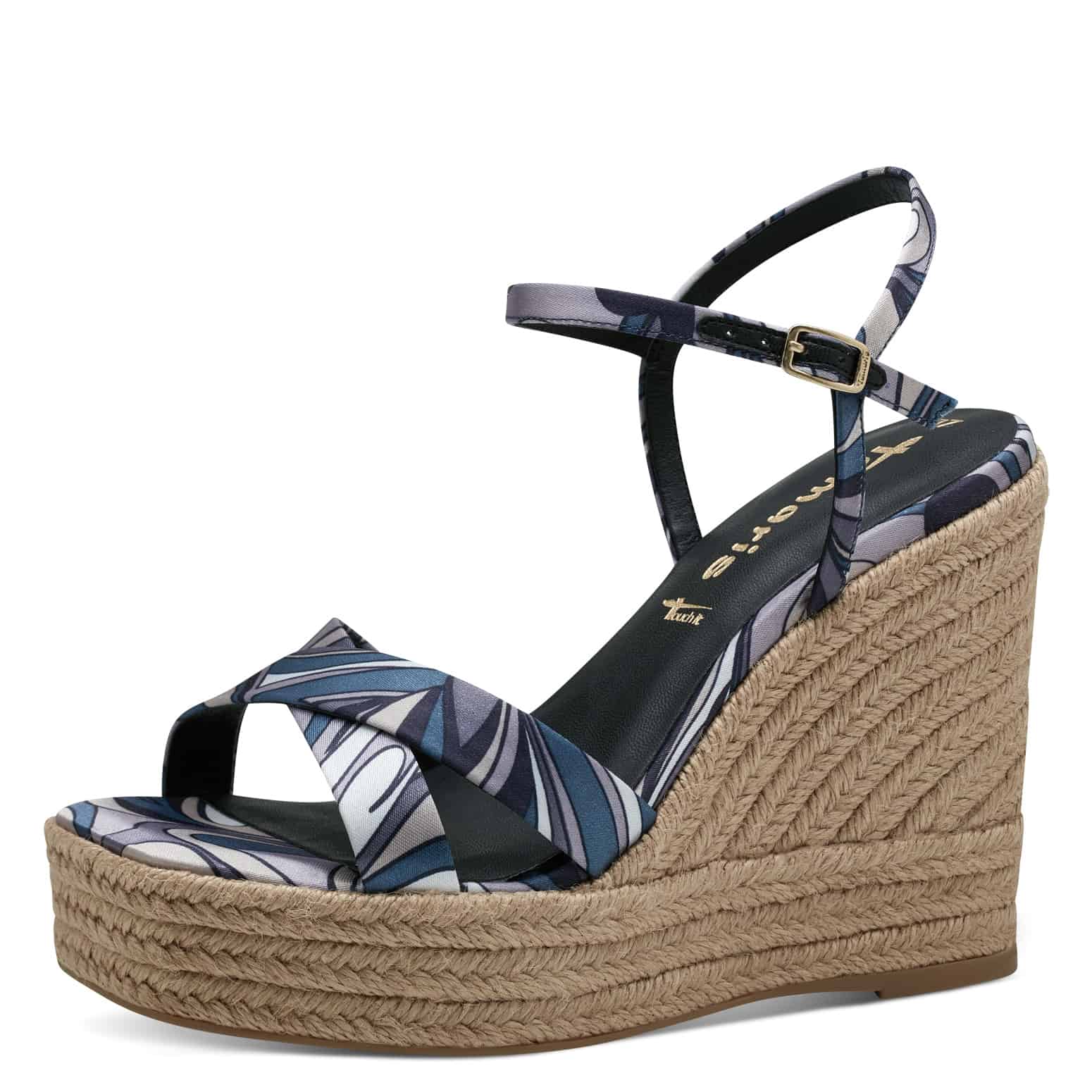 Sandale talon compense Noir TAMARIS Shoes and Co